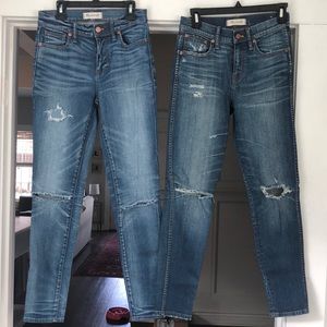 Two Madewell high rise skinny jeans size 26